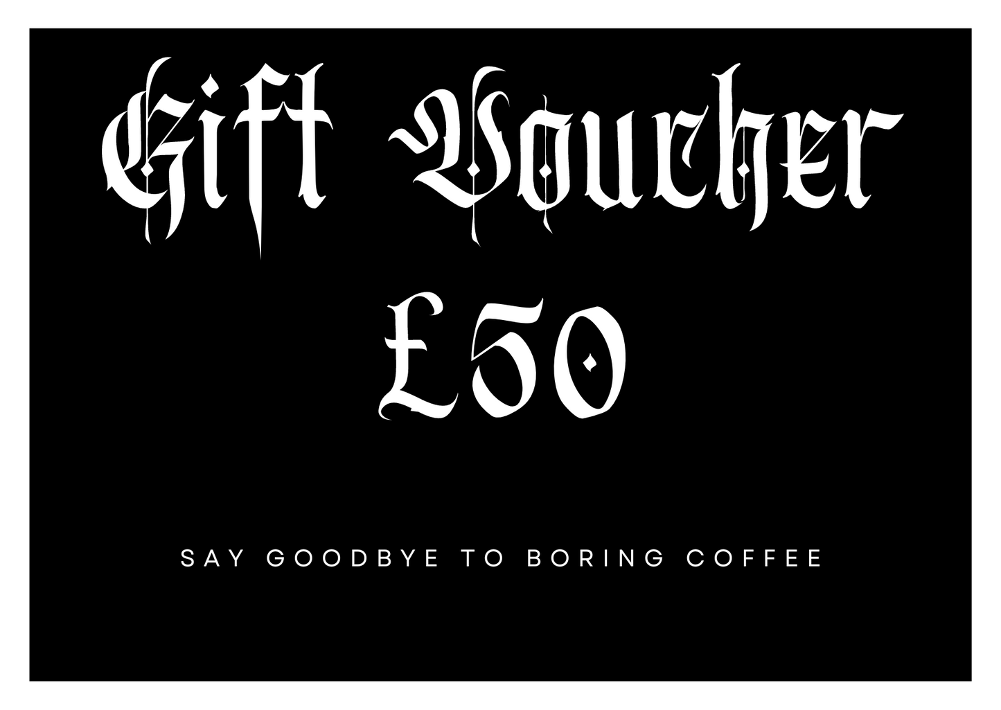 Gothee Coffee Gift Voucher £50