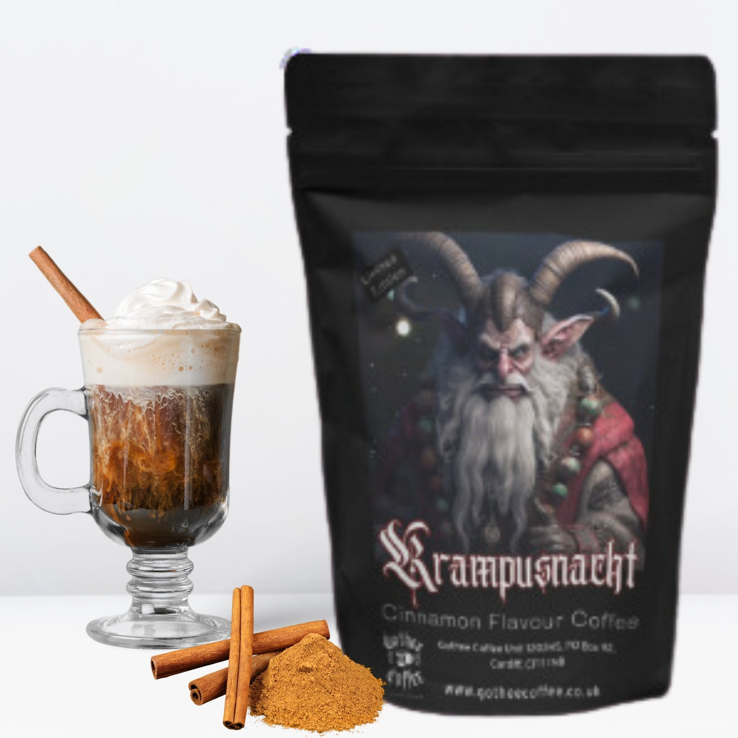 LIMITED EDITION KRAMPUSNACHT DECAF Cinnamon Flavour Coffee - Gothee Coffee