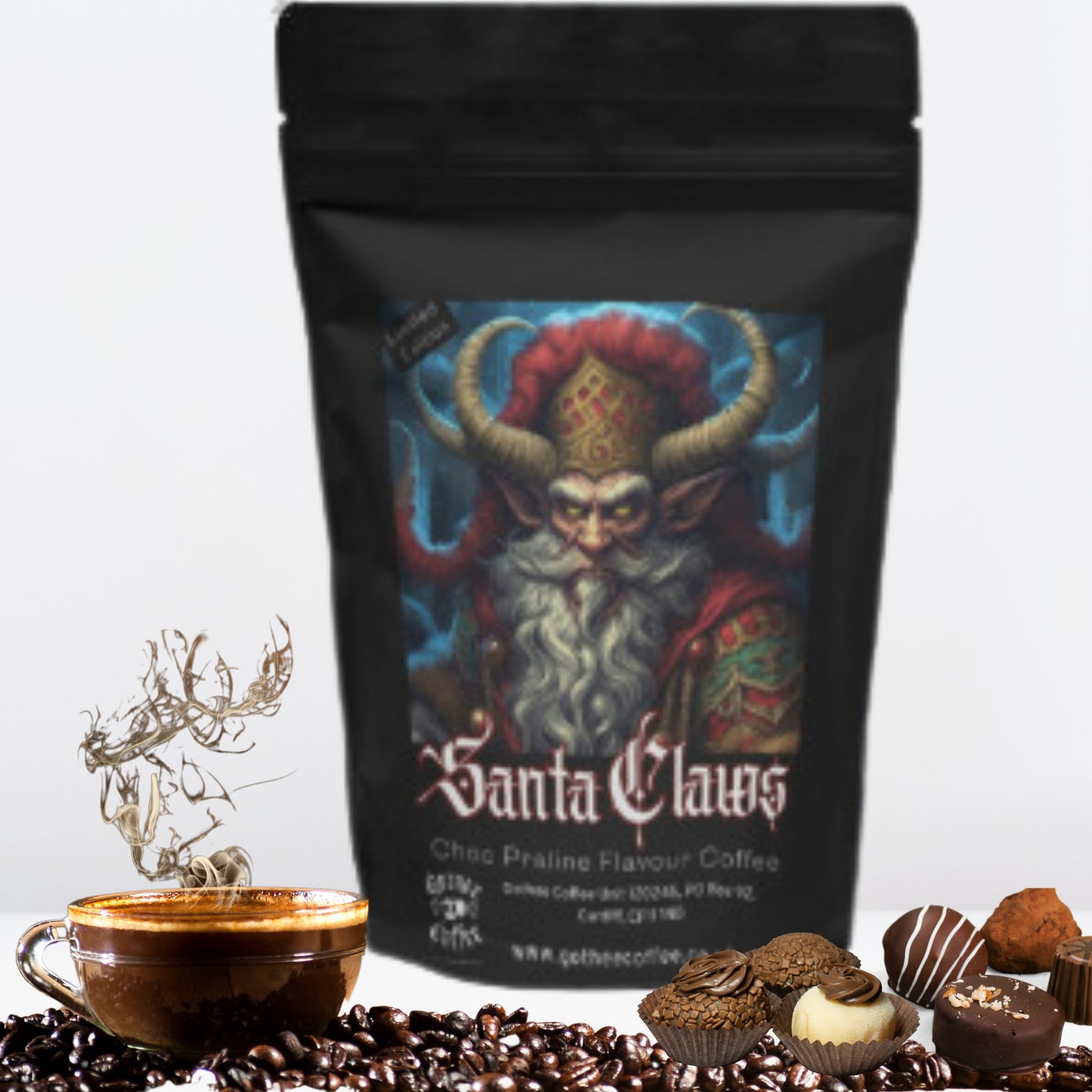 LIMITED EDITION Santa Claws DECAF Choc Praline Coffee - Gothee Coffee